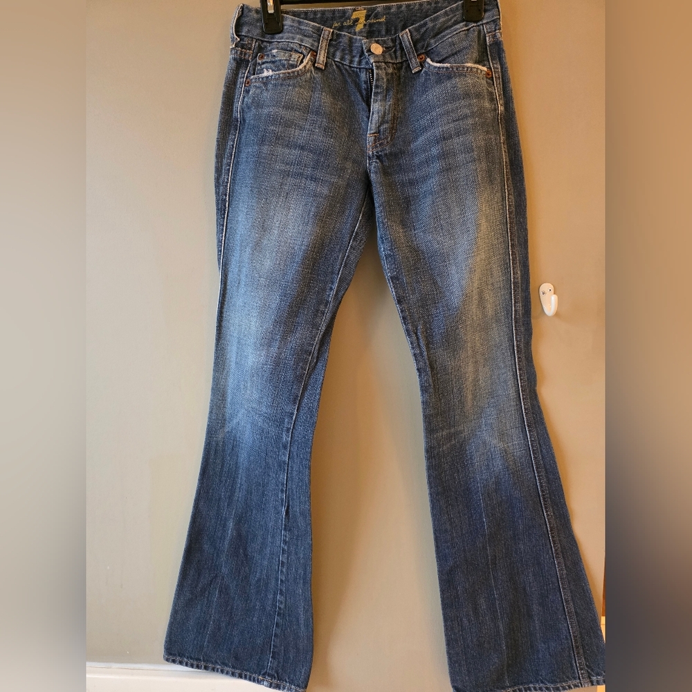 7 For All Mankind Blue Flare Jeans